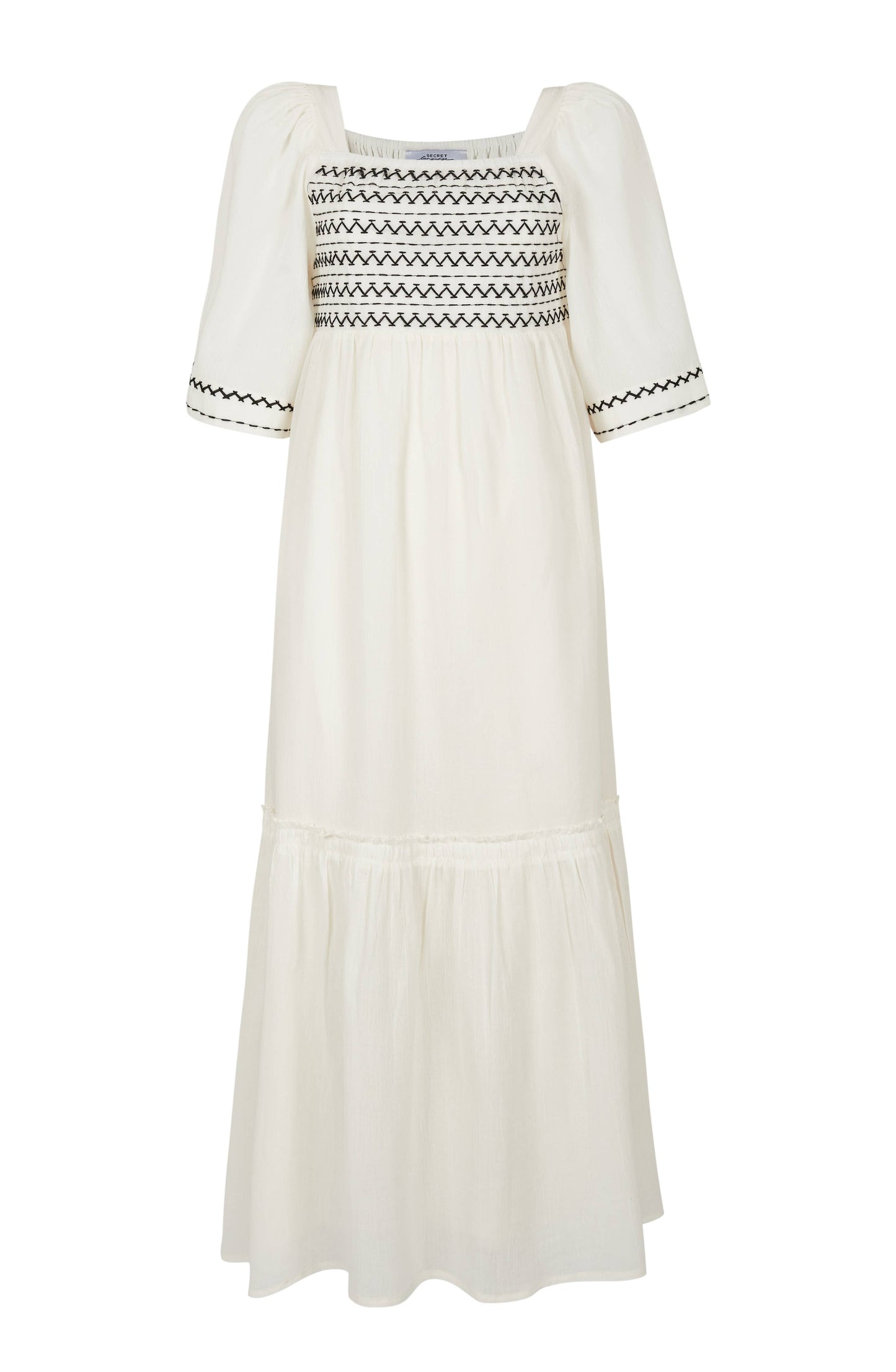 Cassie Maxi Dress / Cotton Embroidered Dress, Cream Dress