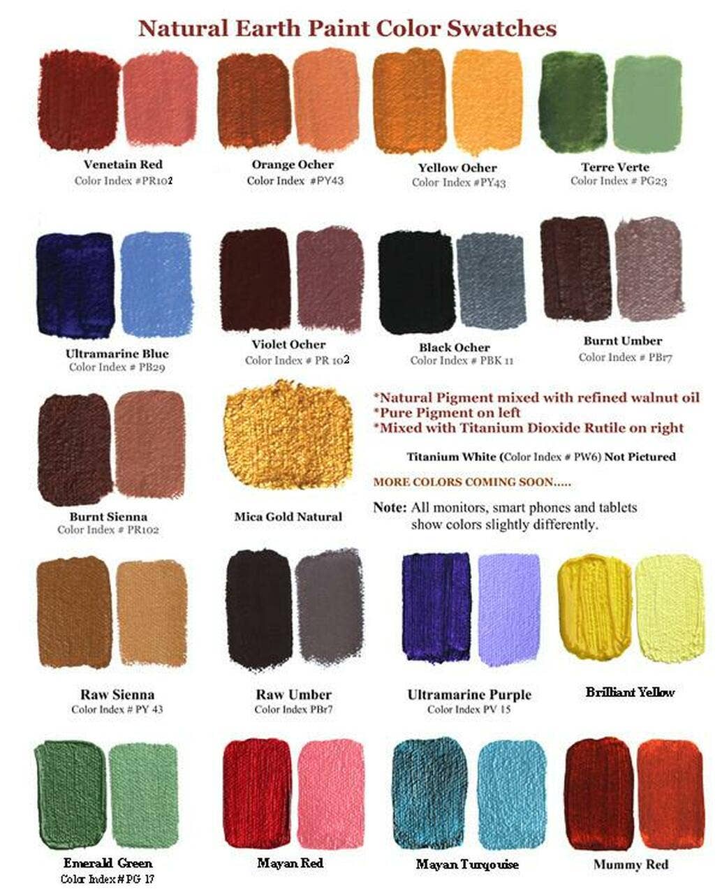 3 oz. Earth & Mineral Pigments