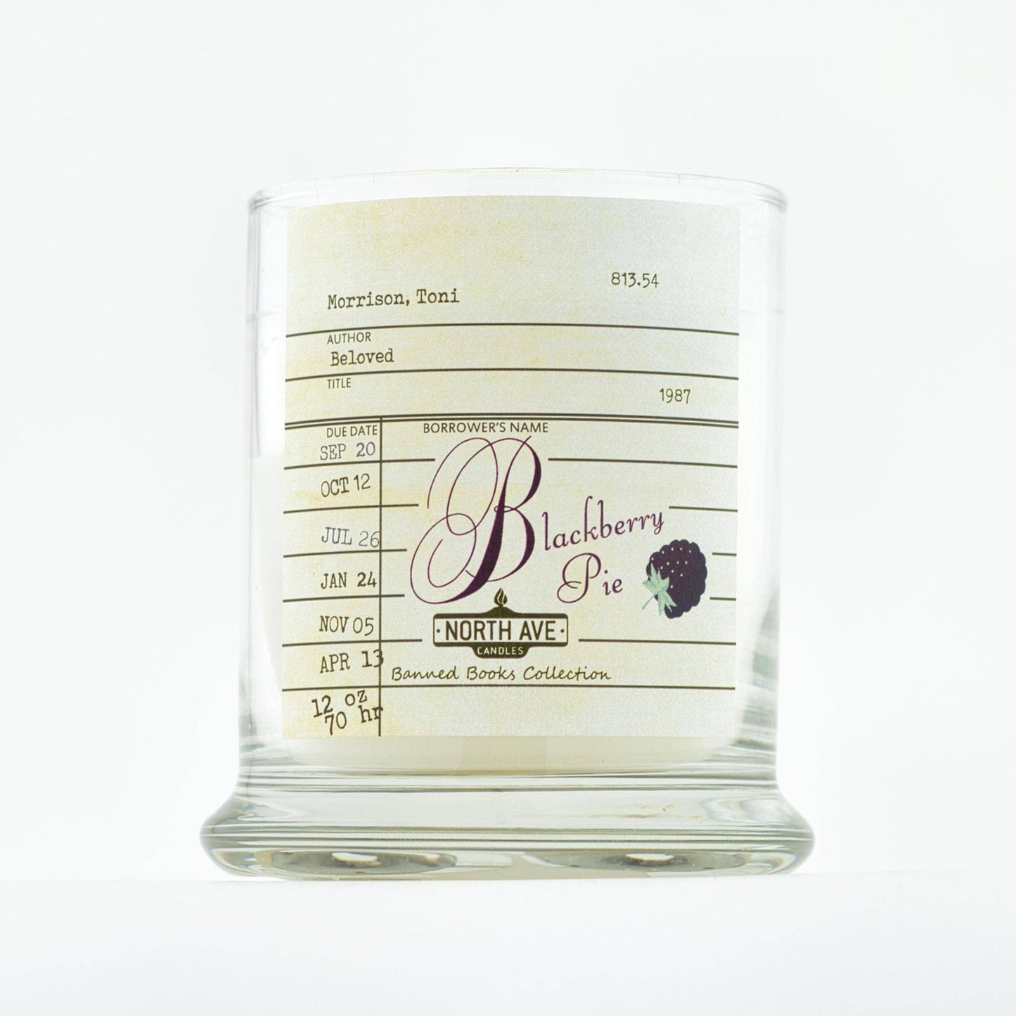 Banned Book Candle / Beloved / Toni Morrison / bookish gift