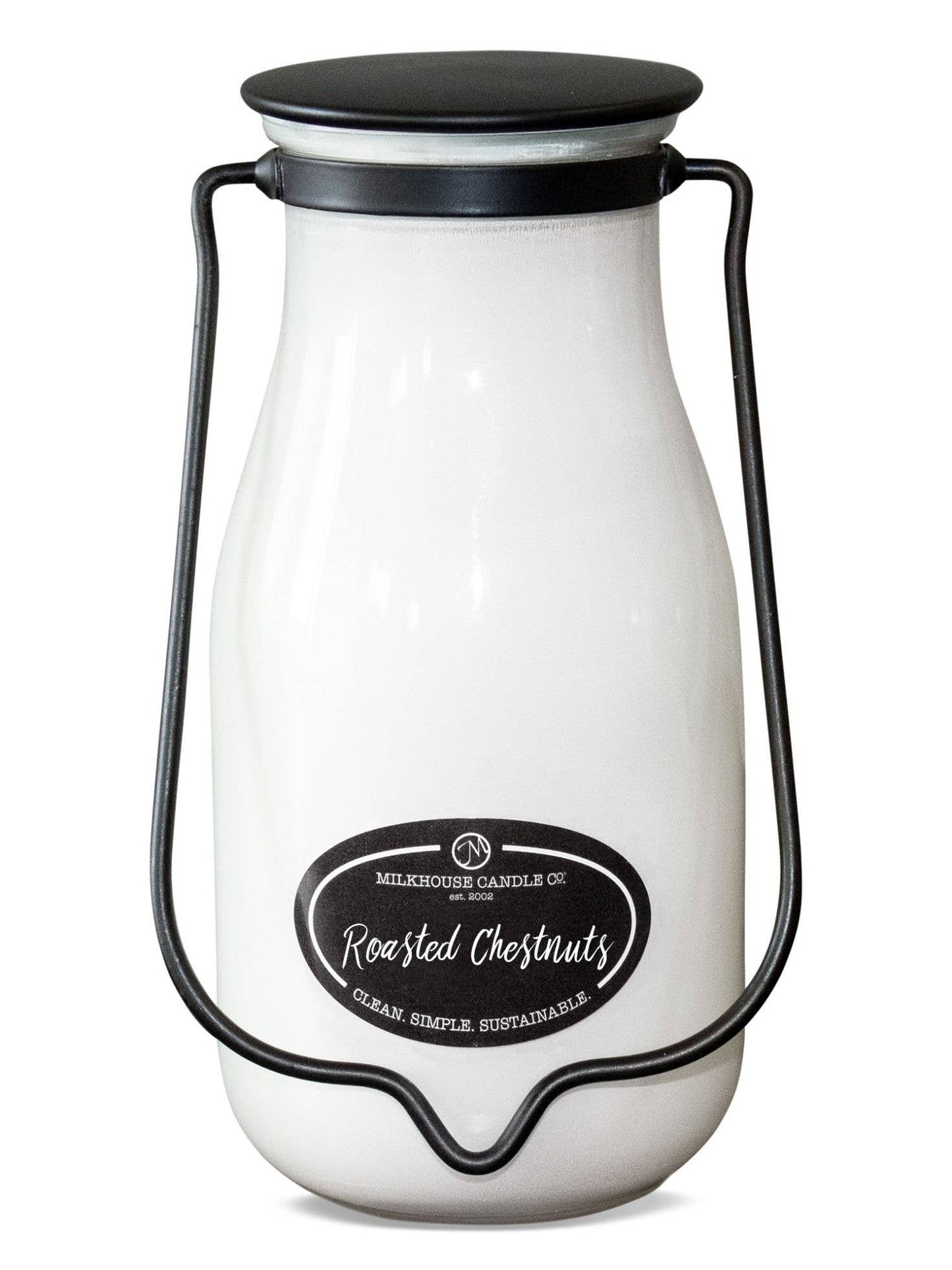 14 oz Milkbottle Candle: Roasted Chestnuts