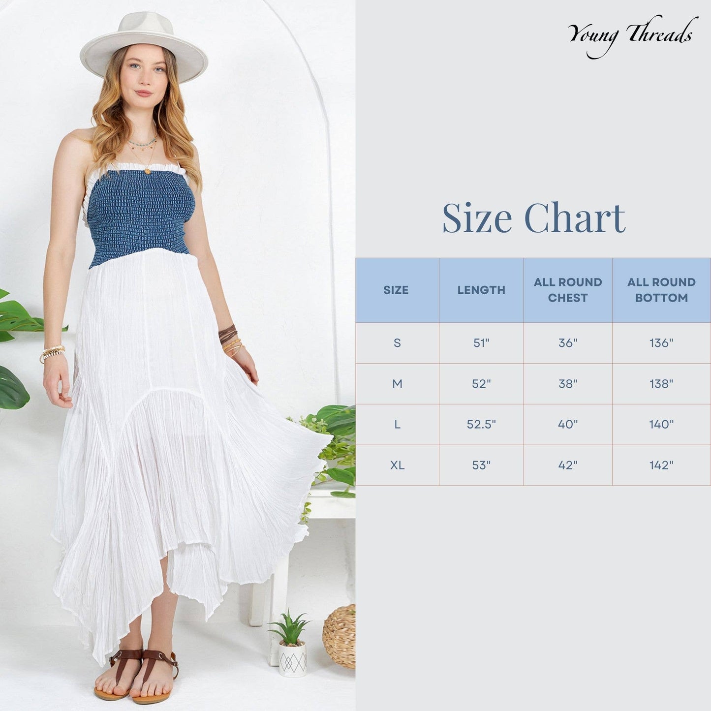 Handkerchief Hem Mid-Length Dress with Patches