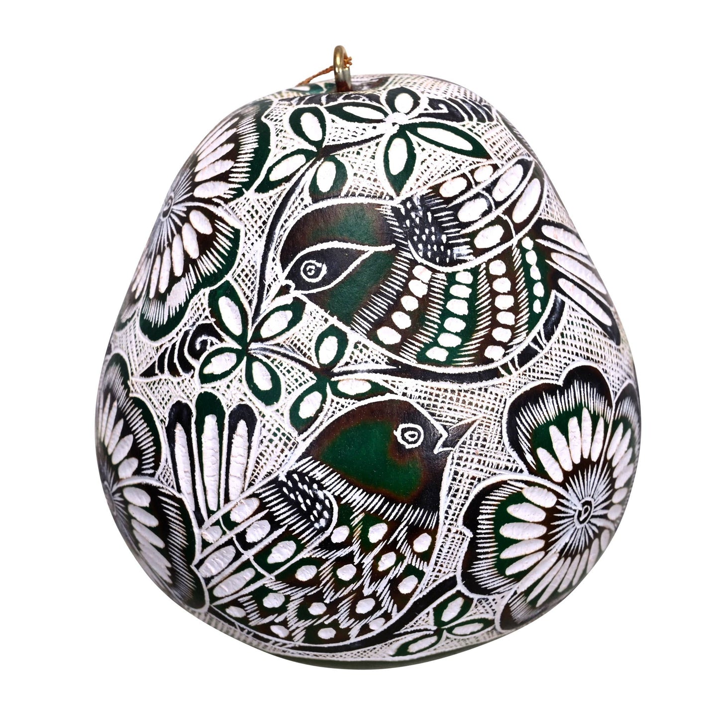 Lace Birds - Gourd Ornament - Museum Quality Gift