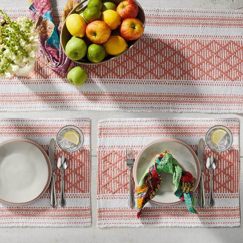 Lattice Rethread Cotton Table Runner