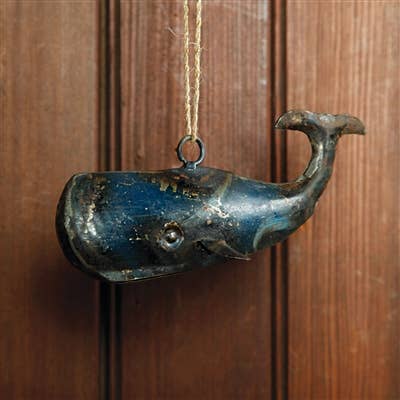 Reclaimed Metal Ornament - Whale