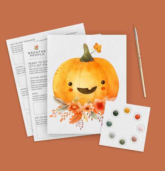 Watercolor Kit - Floral Pumpkin