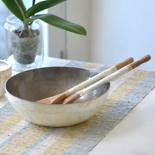 Silver Lining Capiz Shell Bowl