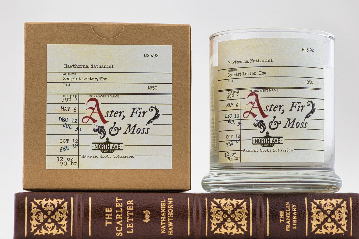 Banned Book Candle / Scarlet Letter / Book Lover Gift