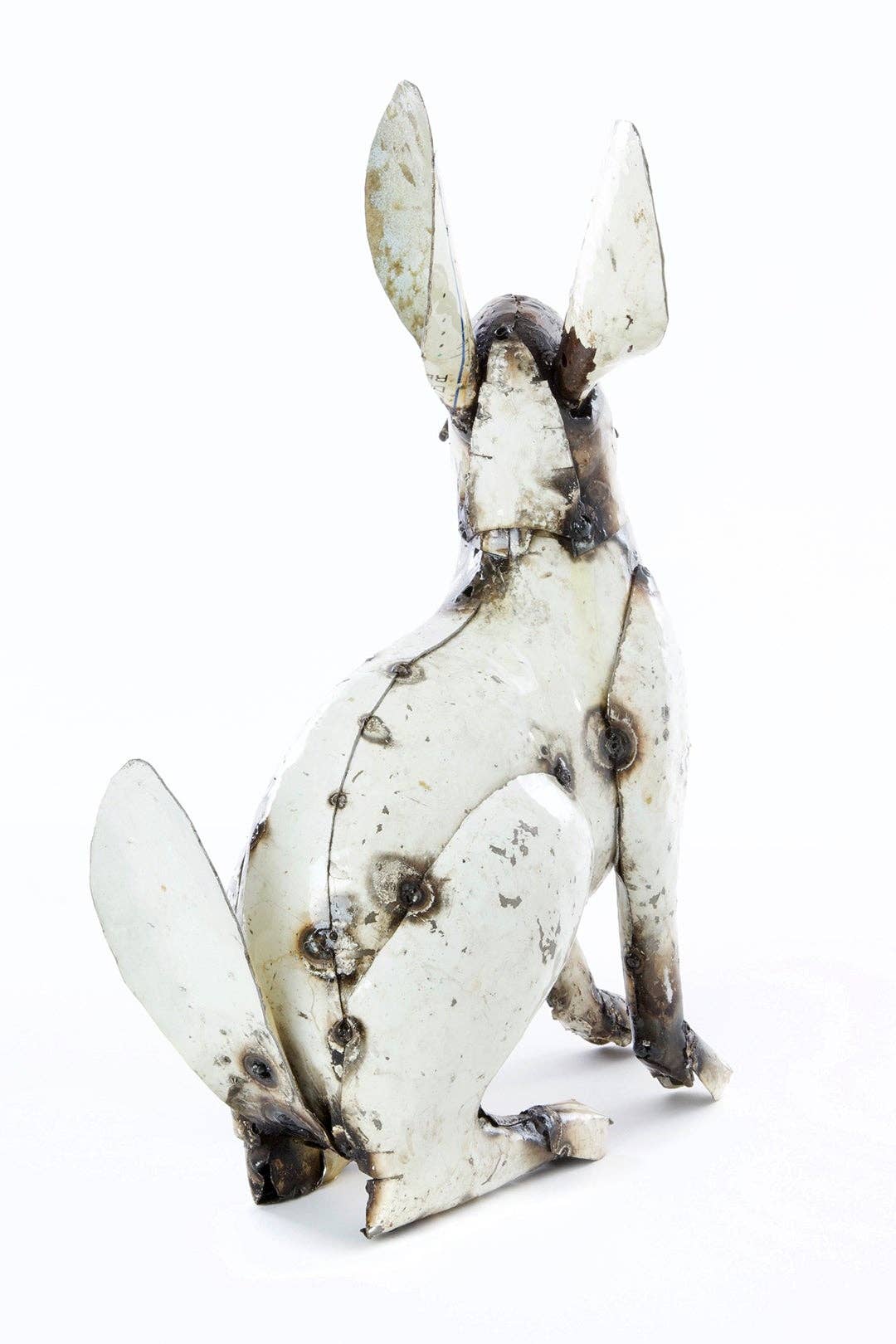 White Recycled Oil Drum Rabbits