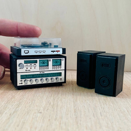 Miniature Stereo Stack Set 1:12 Scale