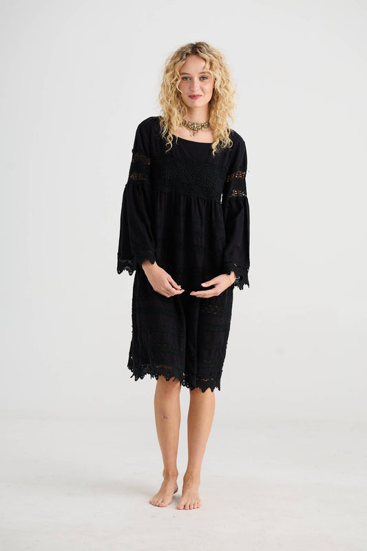 WOMEN'S - Sweetpea lace Dress - Black