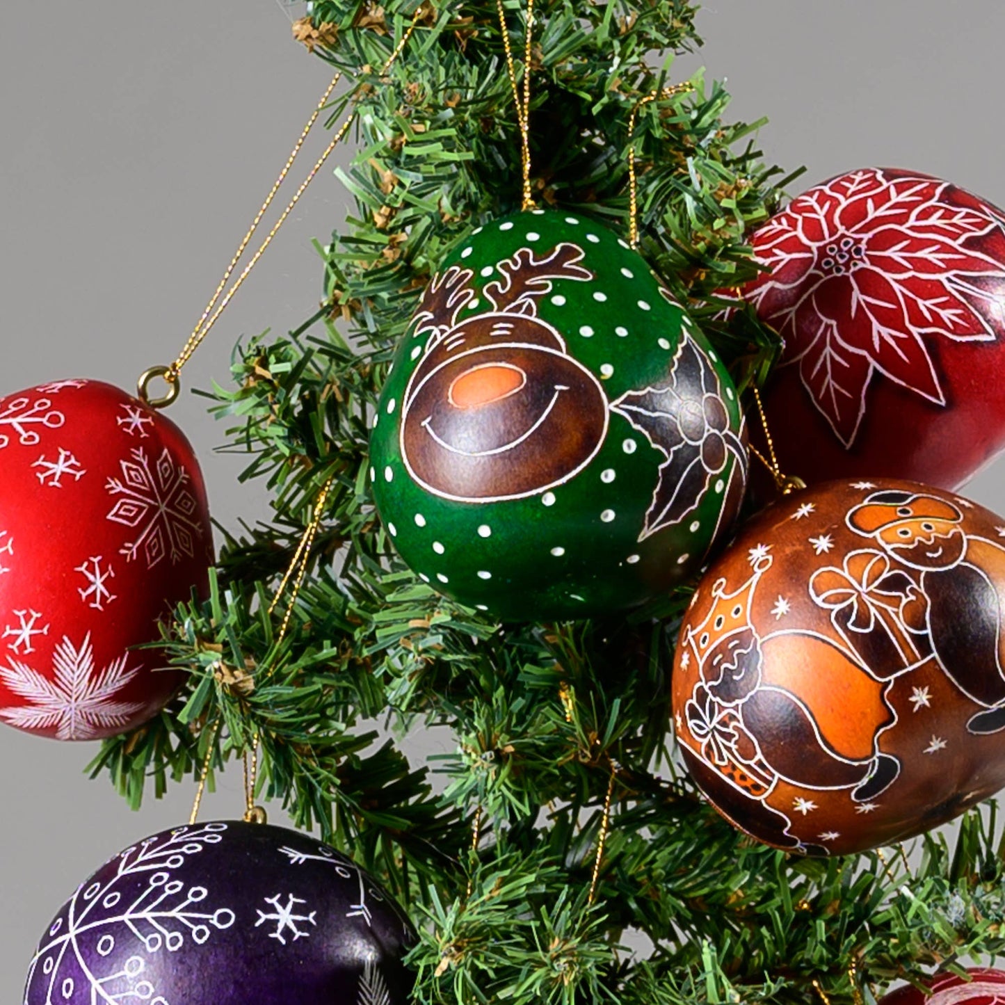 Rudolph Mini Gourd Ornament - Christmas Tree Decoration