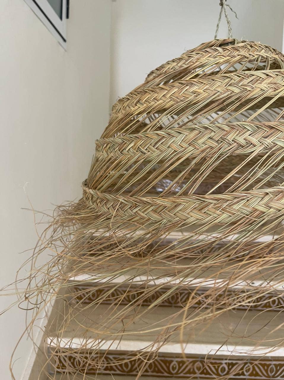 Straw lamp shades, rattan braided pendant light