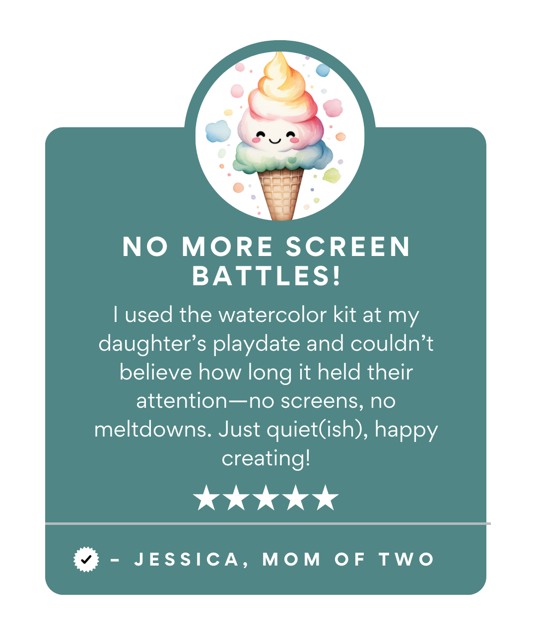 Kids' All-In-One Watercolor Paint Set - Happy Popsicle