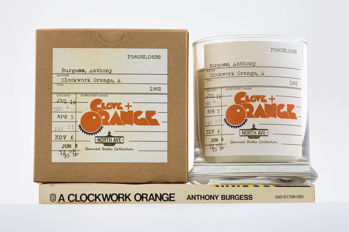 Banned Book Candle / A Clockwork Orange / book themed candle