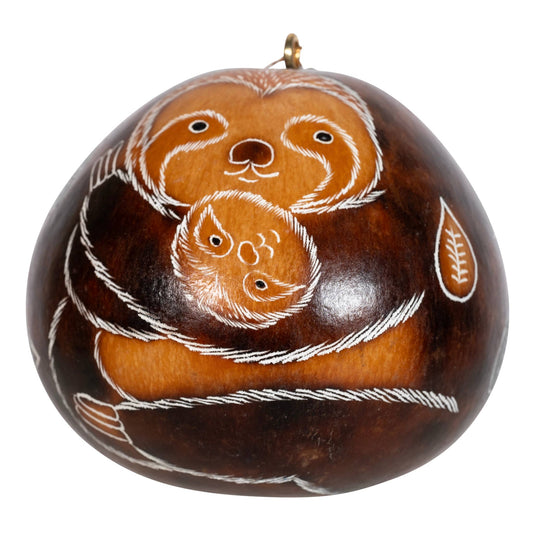 Sloth - Gourd Ornament Eco-Friendly Christmas - Tree Decor