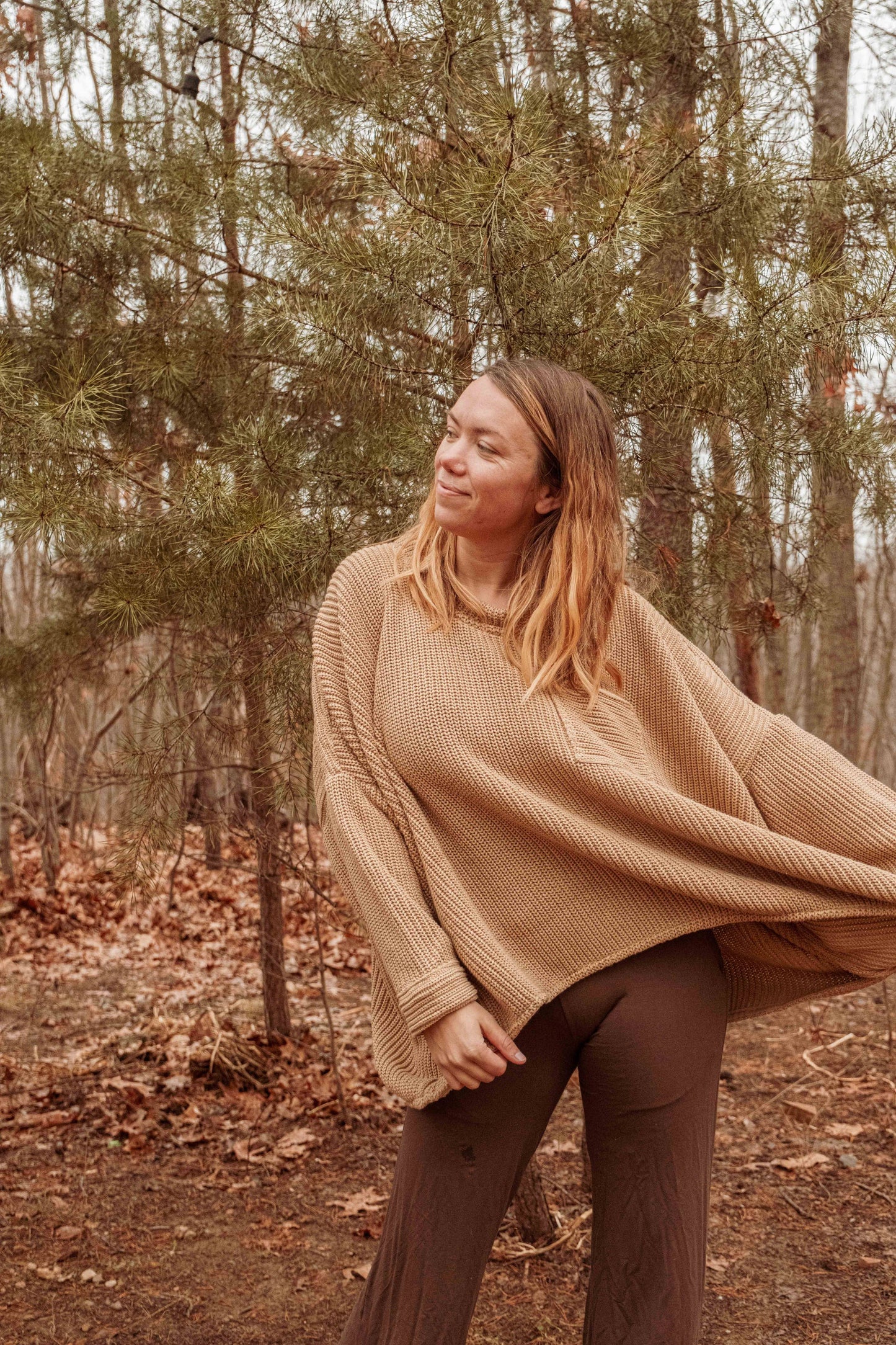 100% Organic Cotton Unisex Pocket Oversized Pullover Sweater