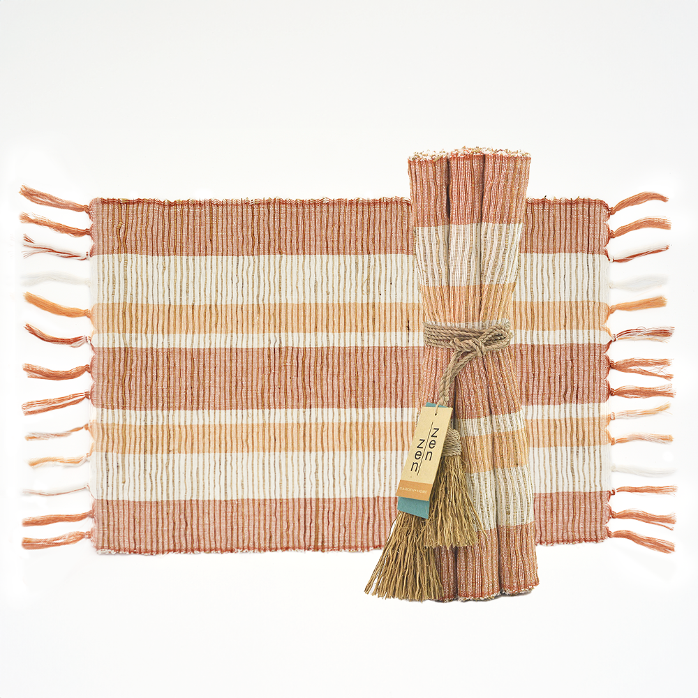 Vetiver Placemats set/6 | Apricot Spice