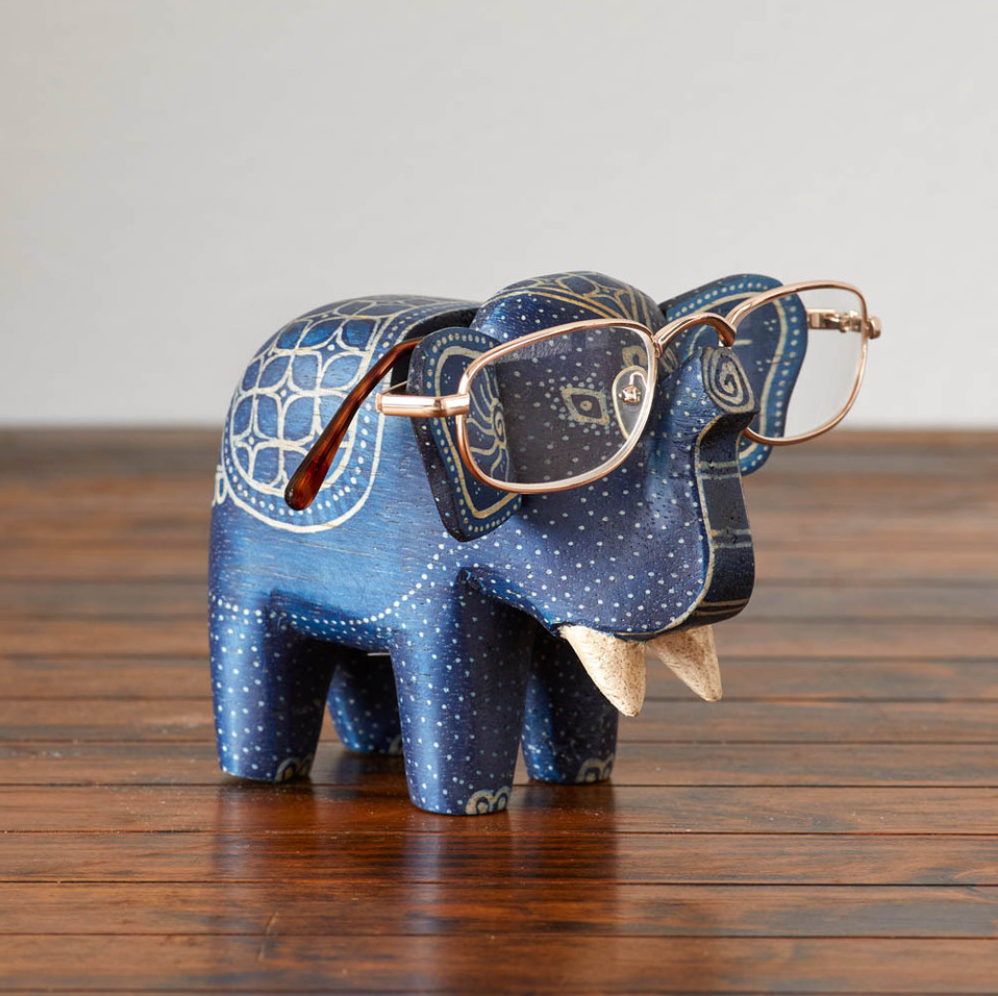 Batik Elephant Eyeglass Holder