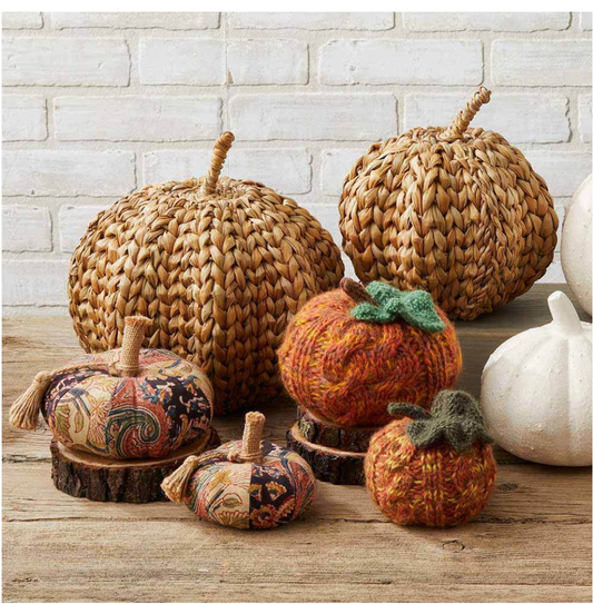 Kalamkari Patchwork Pumpkins - Set of 2