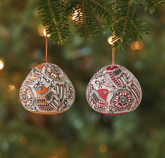 Avian Motif Gourd Ornaments