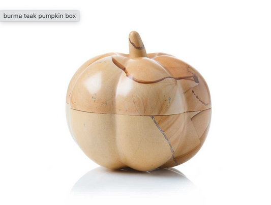 Burma Teak Pumpkin Box