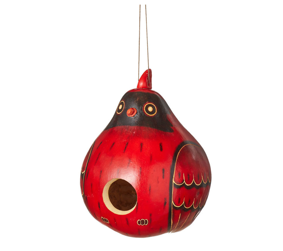 Cardinal Gourd Birdhouse