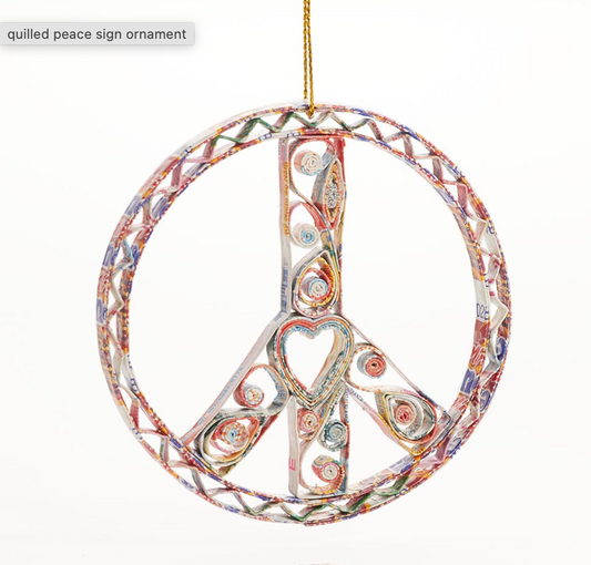 Quilled Peace Sign Ornament