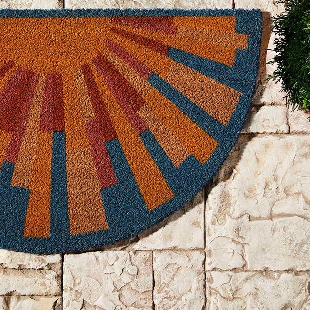 Sunset Coconut Fiber Welcome Mat