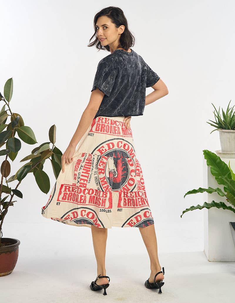 WOMENS CLOTHING-COTTON SKIRT (TH-1930)