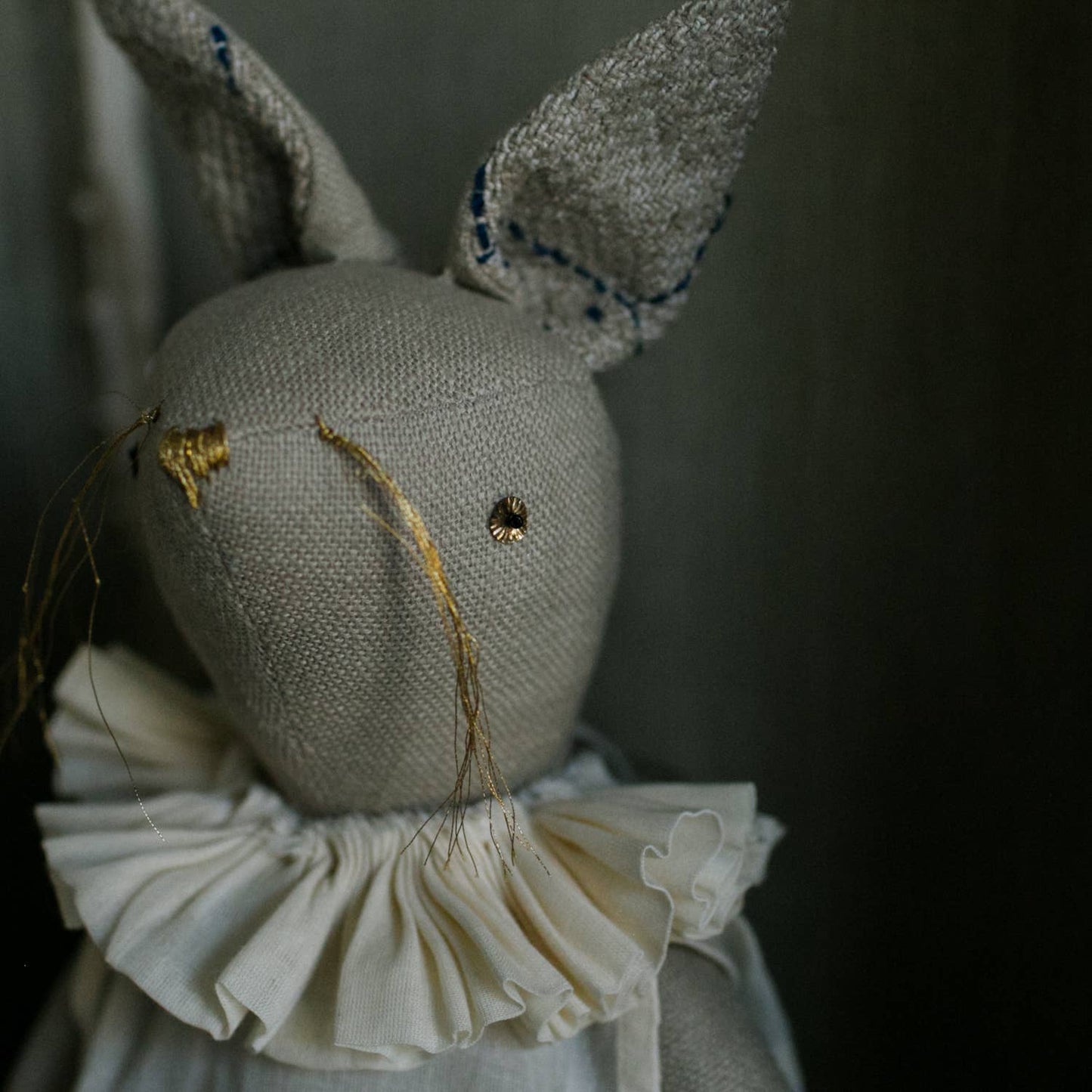 Ruffle Bun Ragdoll - Cotton-filled Art Doll