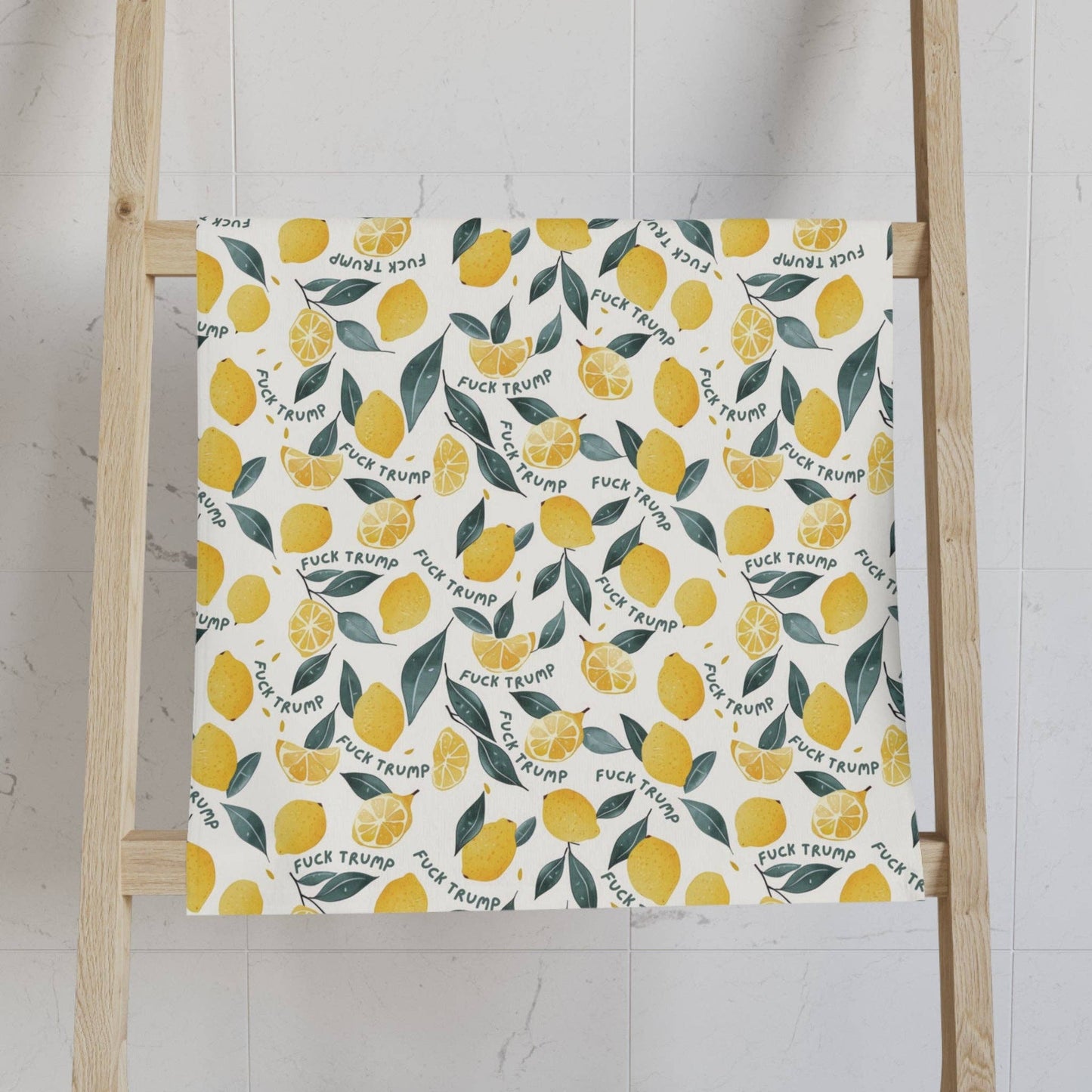 Subtle Fuck Trump Lemon Hand Towel