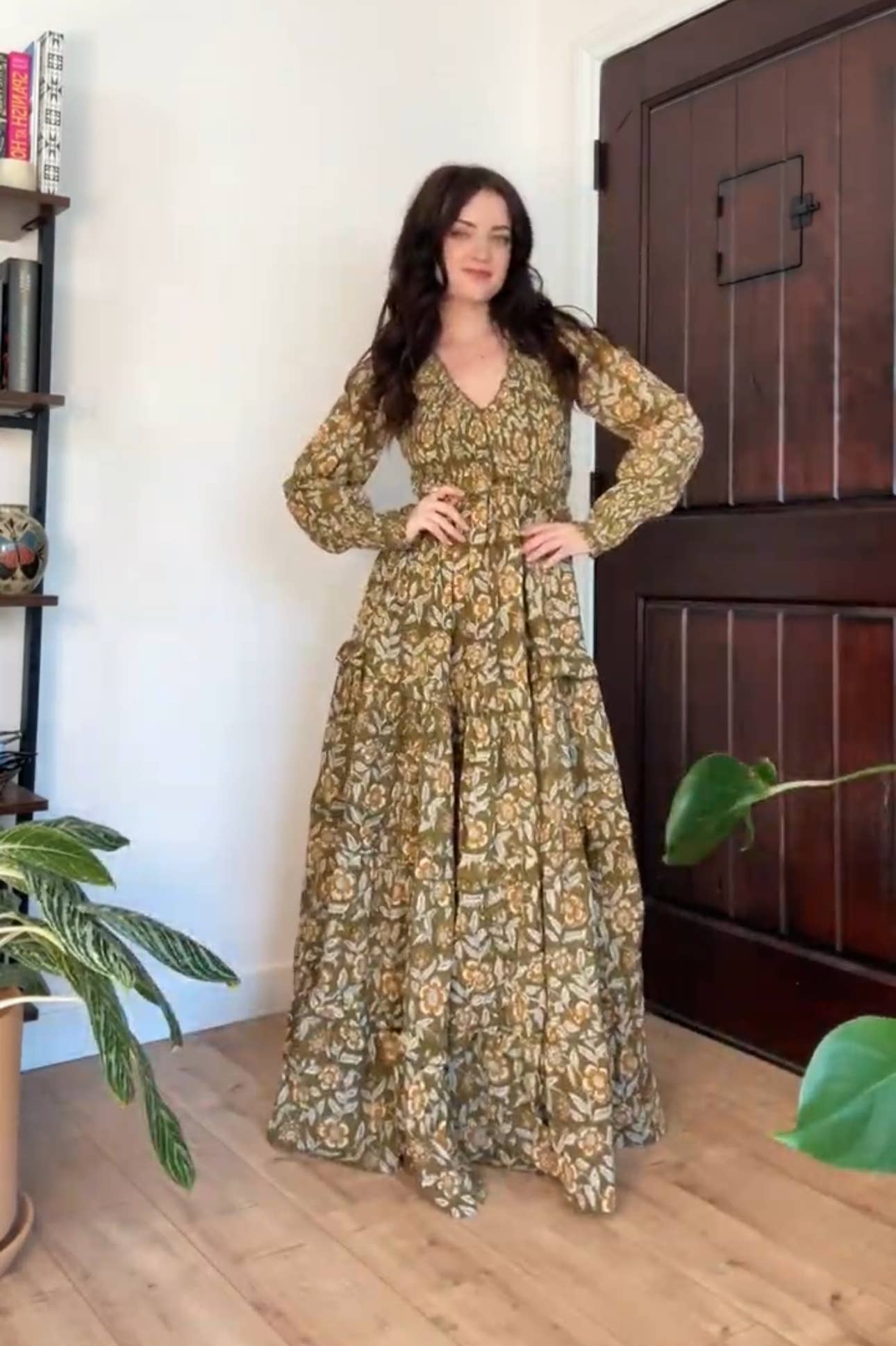 ORGANIC Cotton Block Printed Maxi Dress, Floral EMILIA Dress