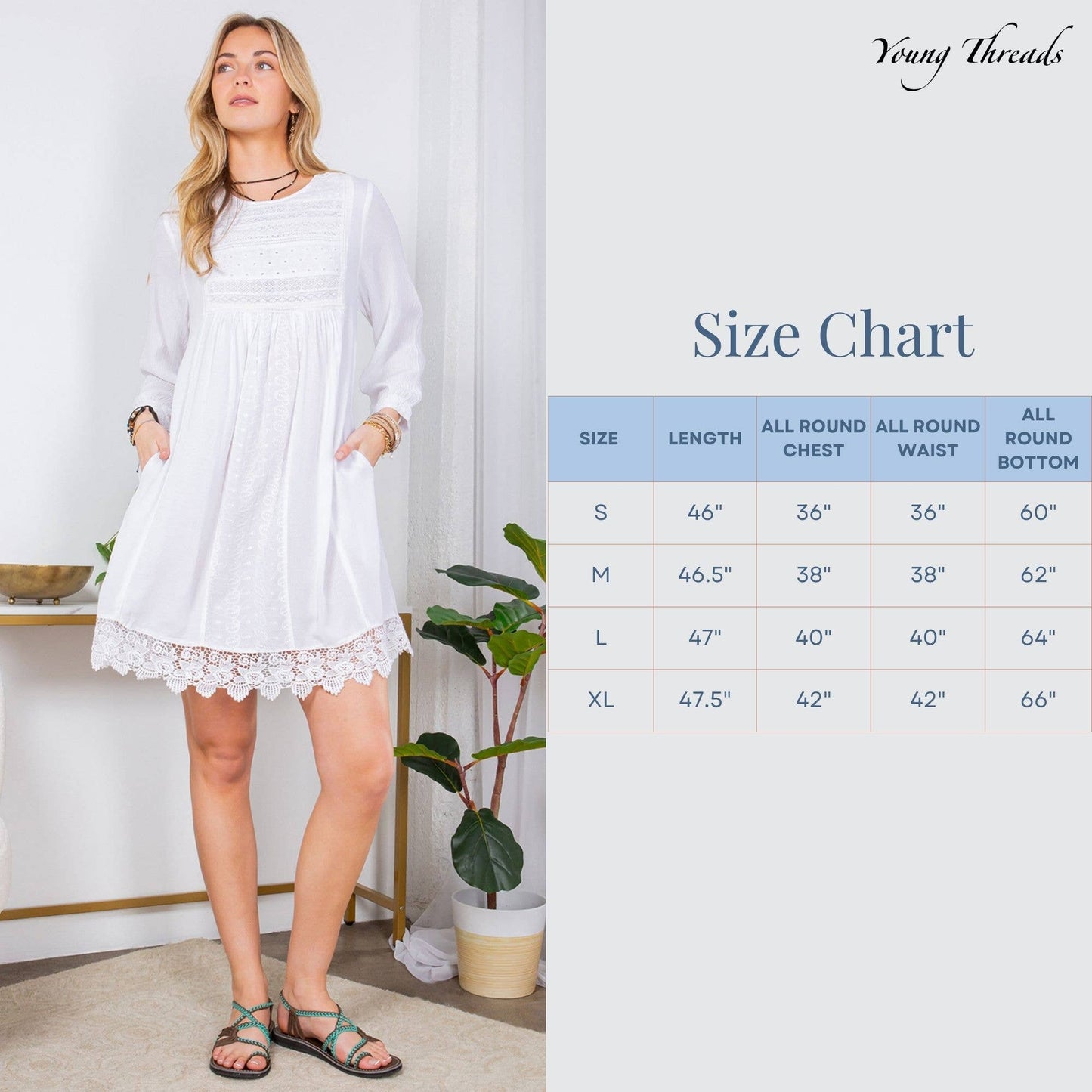 Long Sleeves Lace Detailing Dress
