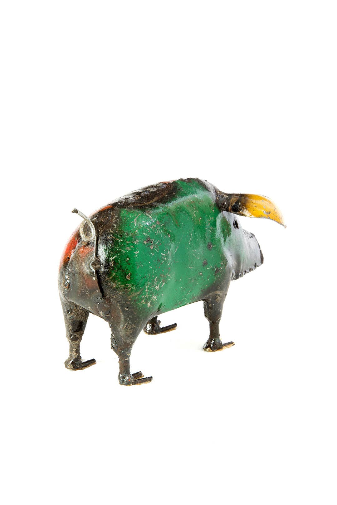 Colorful Recycled Metal Pig Sculpture (Assorted)