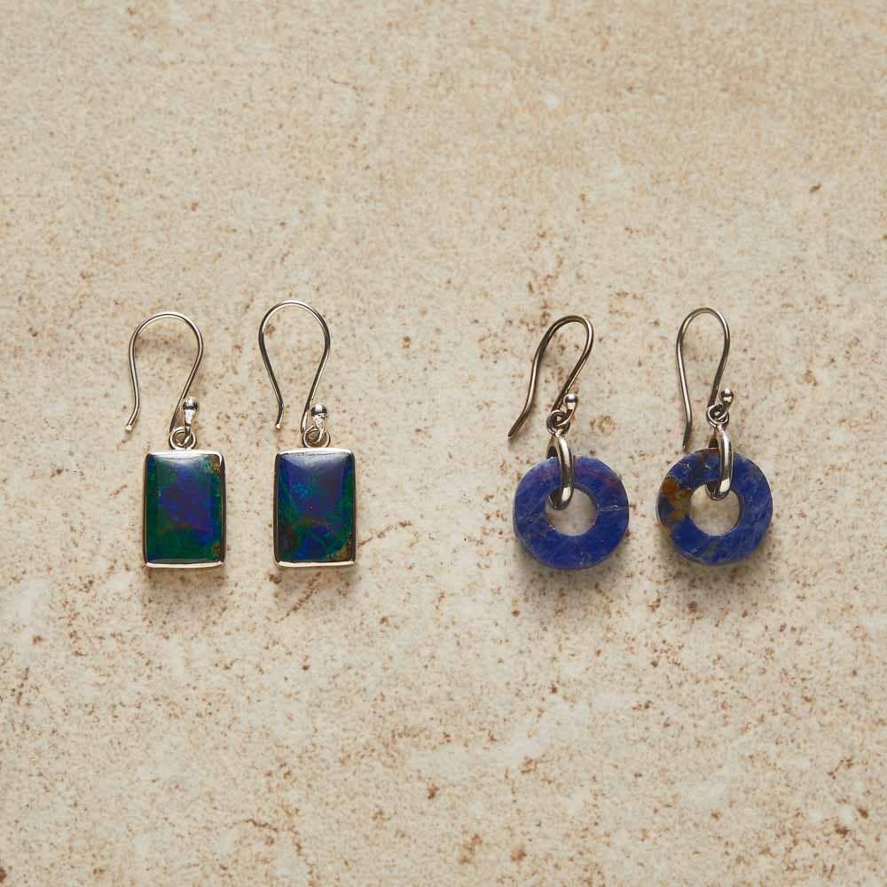 Peruvian Azurite Earrings