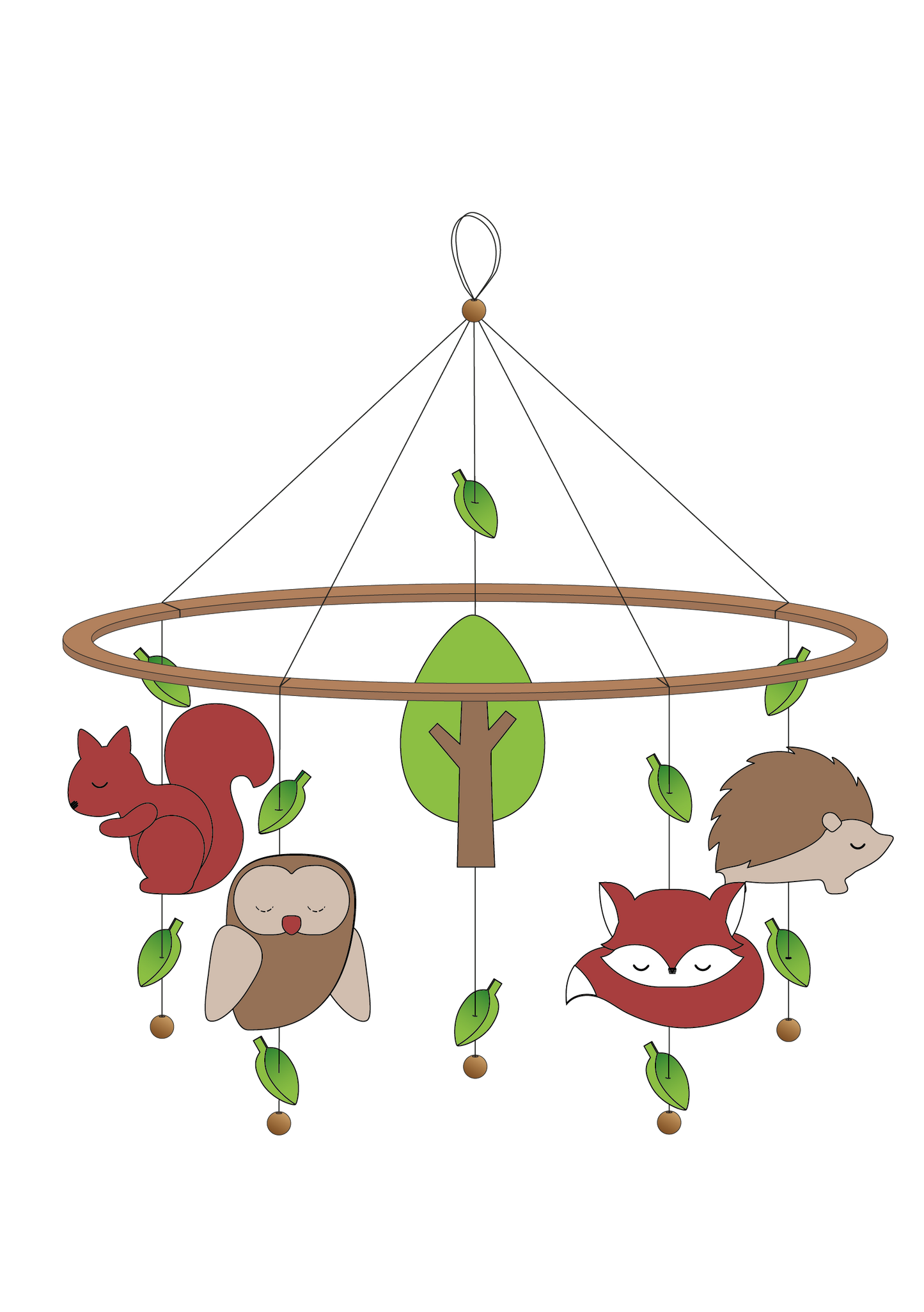 DIY Felt Kit - Forest Animals Mobile