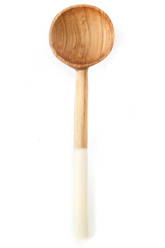 Kenyan Wild Olive Coffee Scoop with Bone Handle