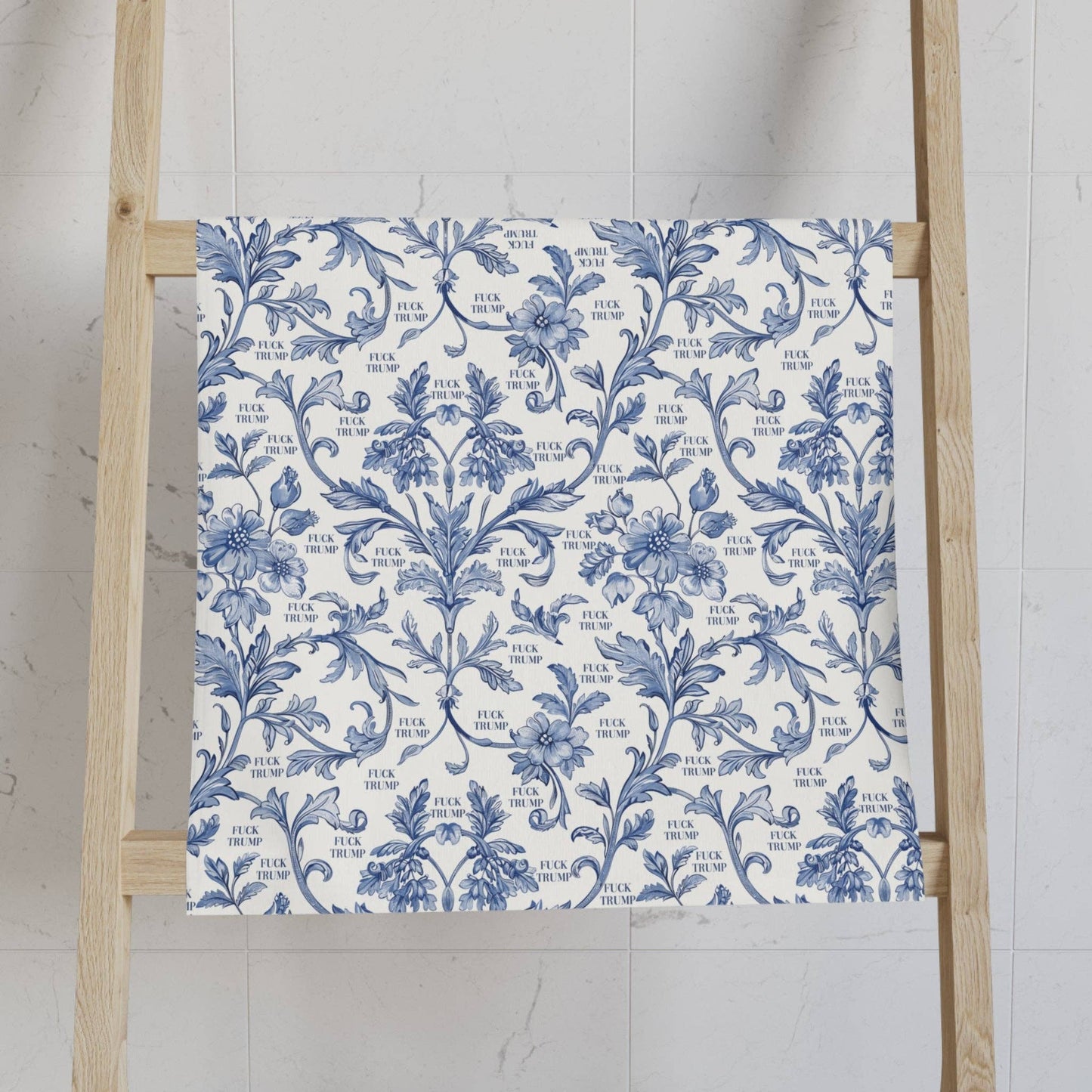Subtle F*ck Trump Toile de Jouy Hand Towel