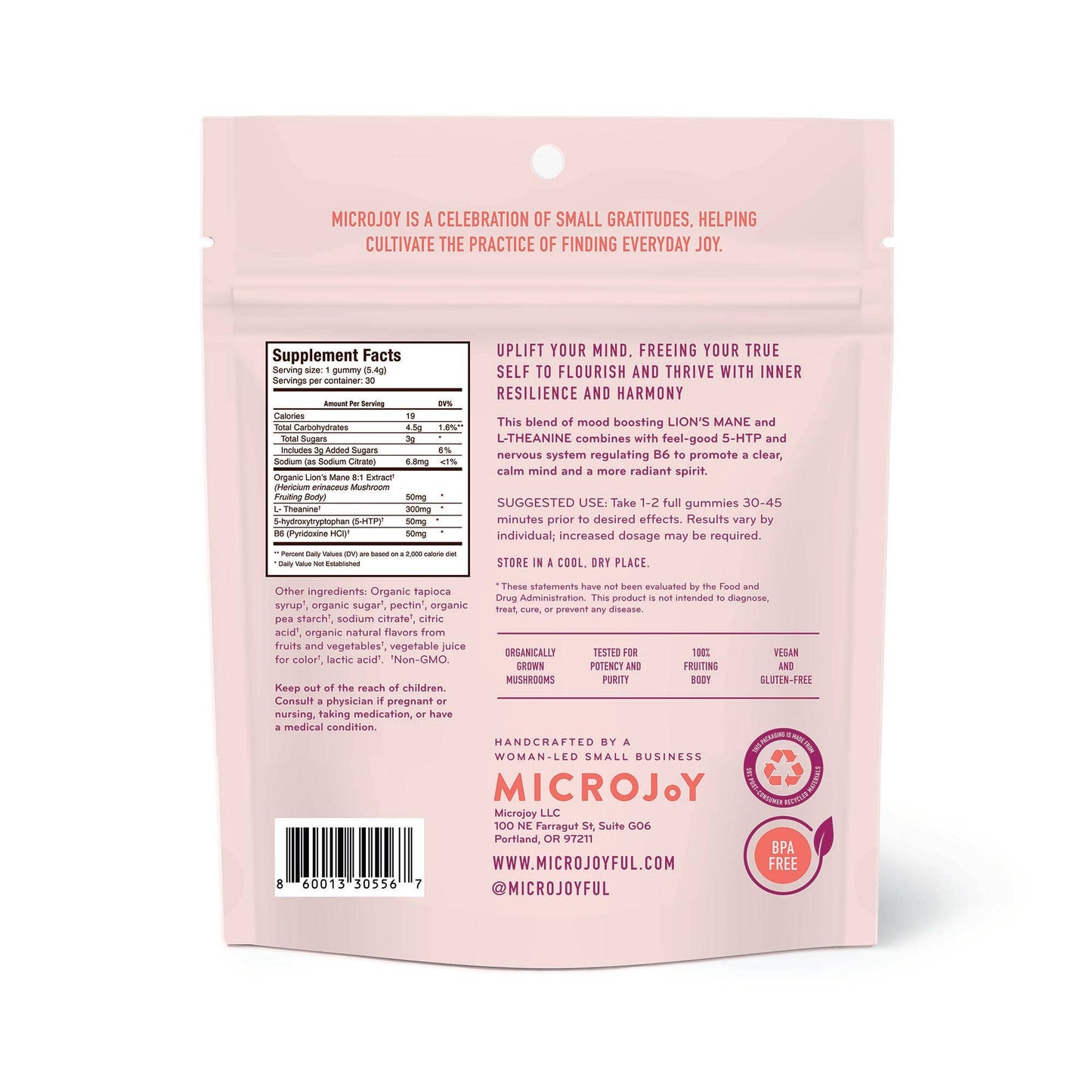 Elevate Mushroom Gummies (30) / Vegan Supplement / Mood