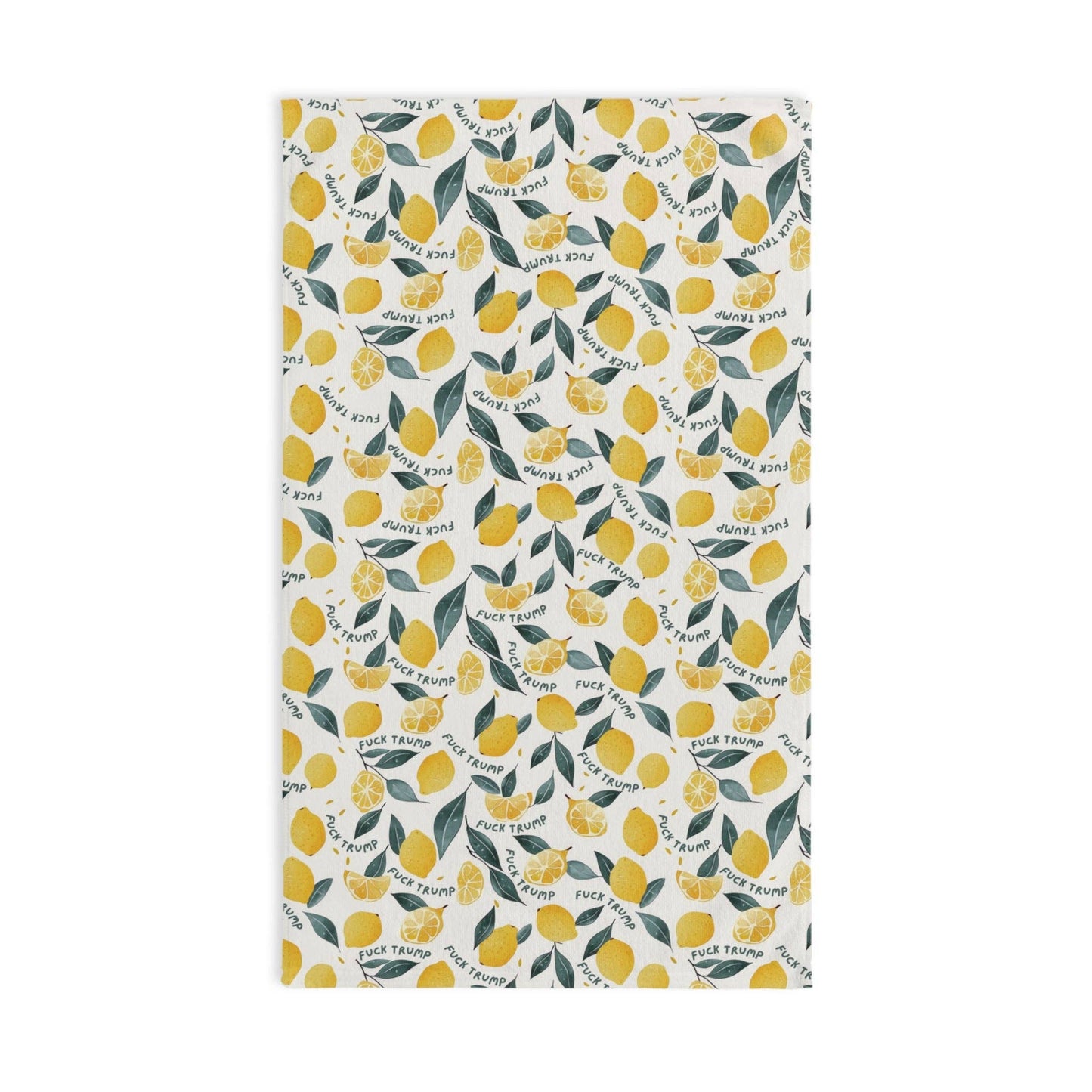 Subtle Fuck Trump Lemon Hand Towel