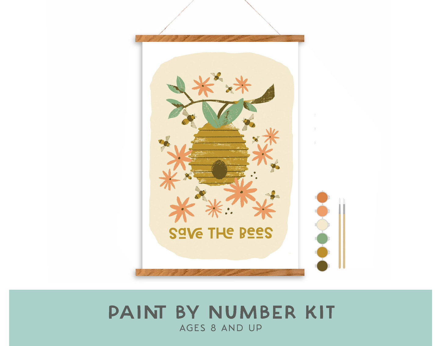 Save the Bees Paint-by-Number Kit for Kids