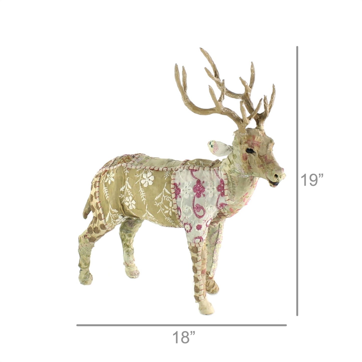 Bavarian Forest Stag Standing - M - Beige Sari