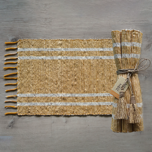 Vetiver Placemats set/6 | Turmeric