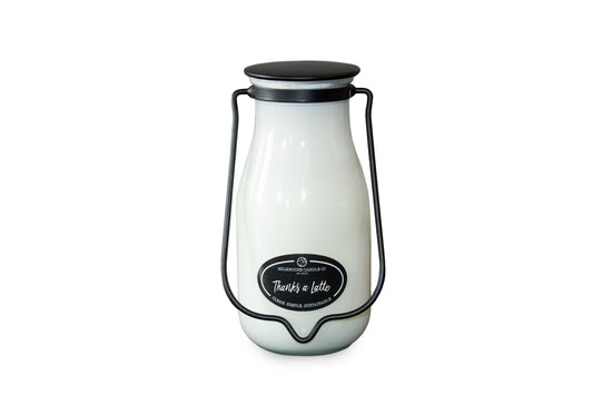 14 oz Milkbottle Candle: Thanks a Latte