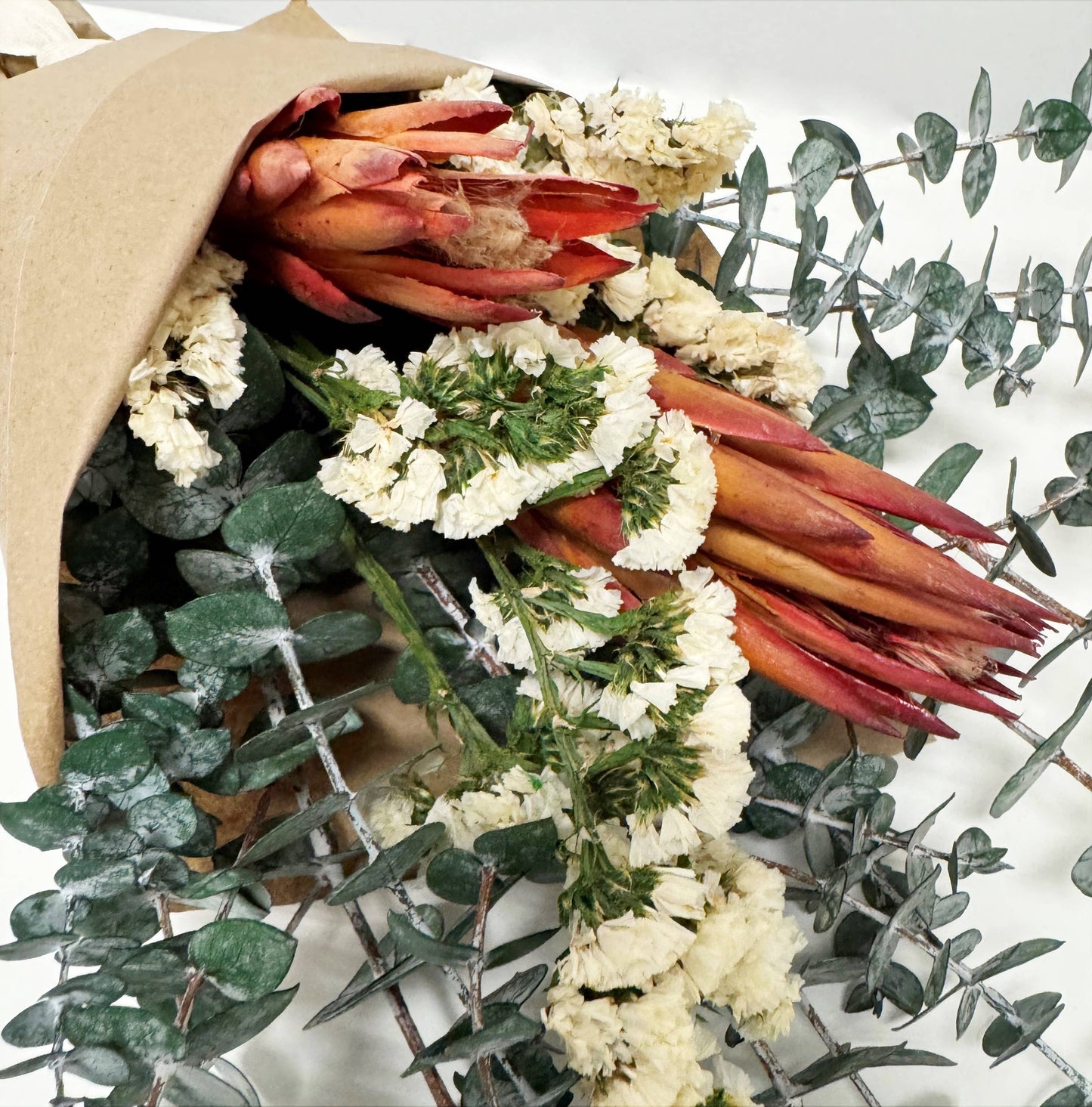 Summer Protea & Baby Eucalyptus Preserved Bouquet