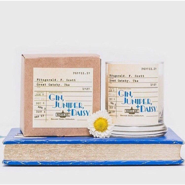 Banned Book Candle / The Great Gatsby / Book Lover Gift