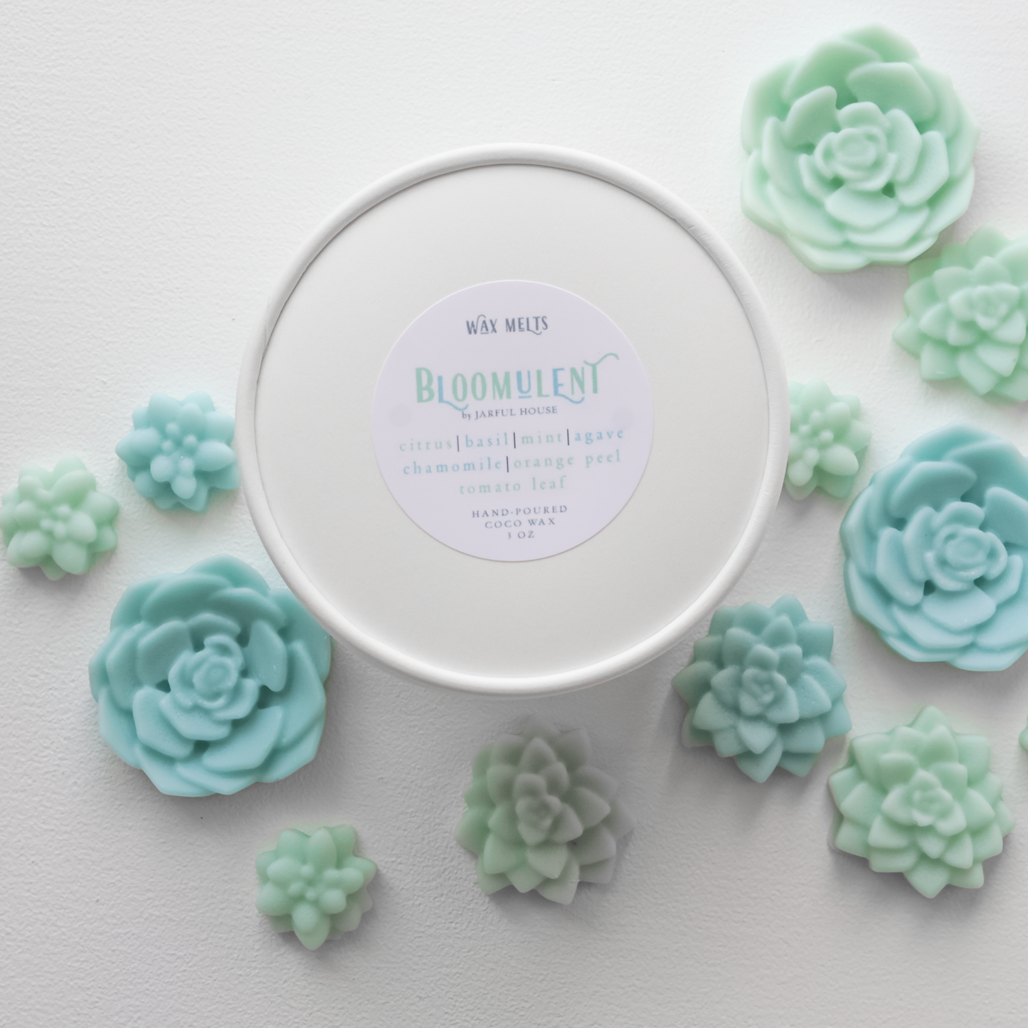 Spring Wax Melts Bloomulent, Green Blue Succulents