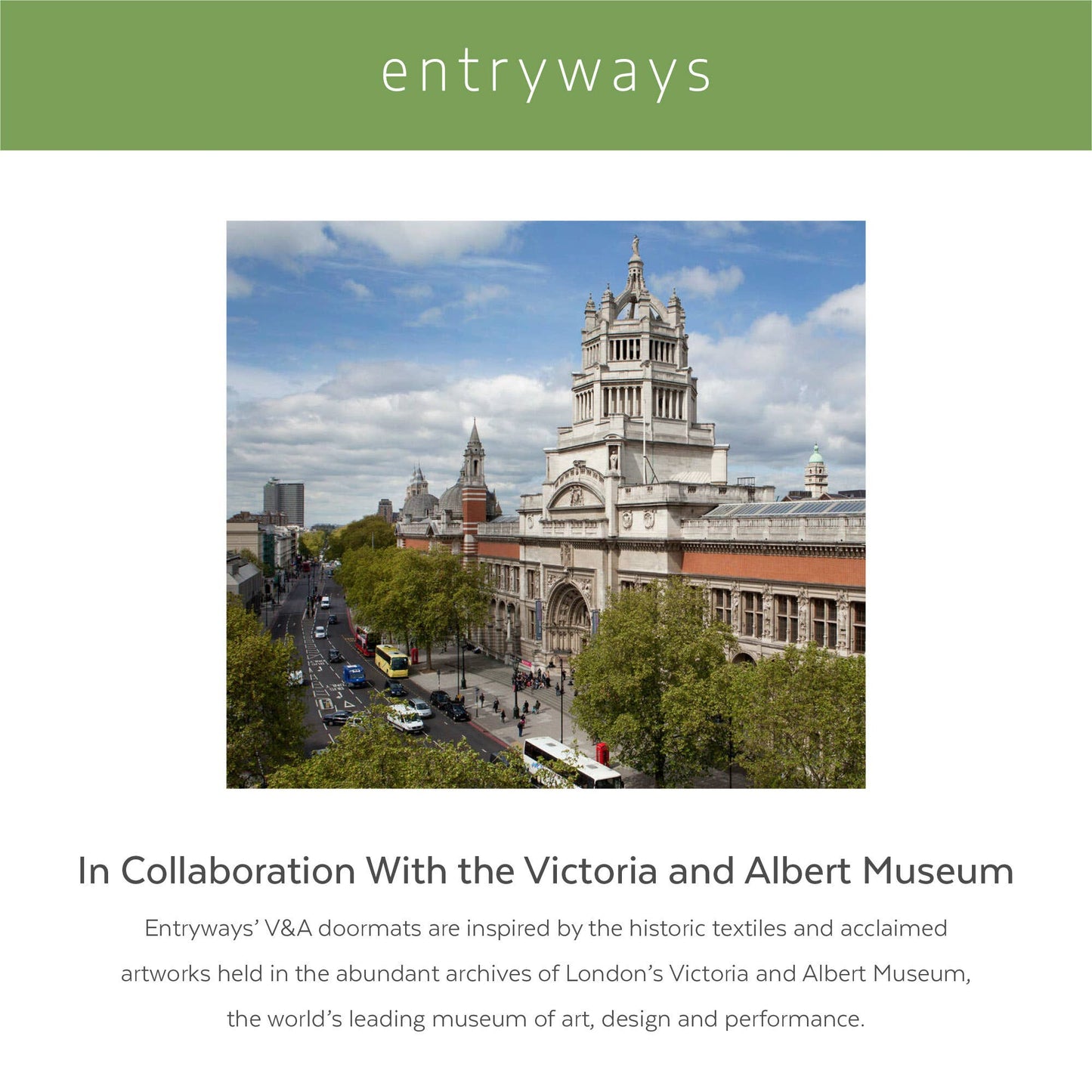 Victoria and Albert Museum Down the Rabbit Hole Coir Doormat