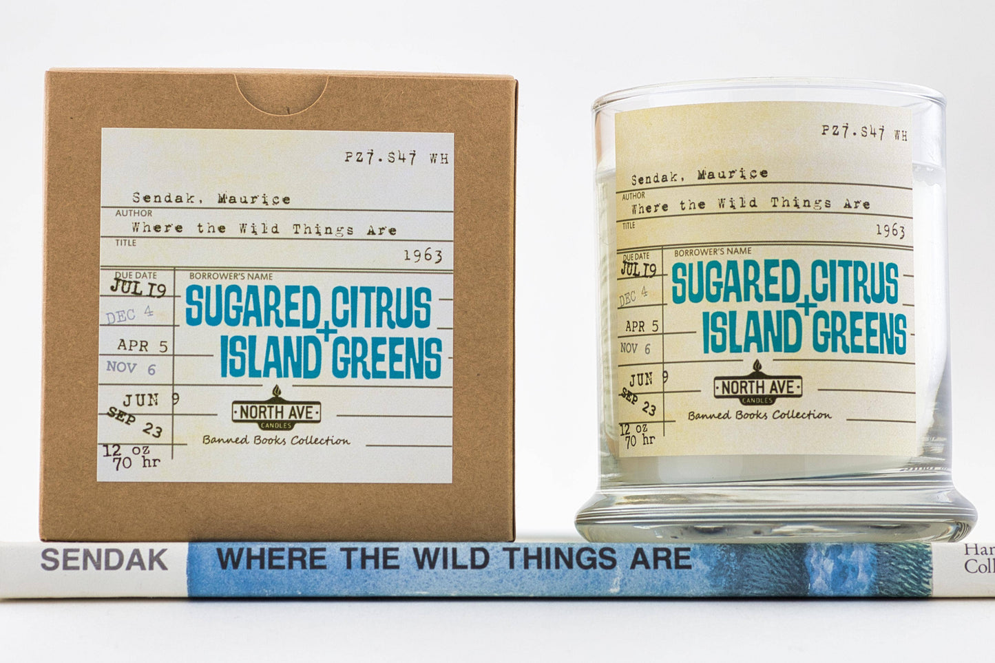 Banned Book Candle / Where the Wild Things Are / Book Gift