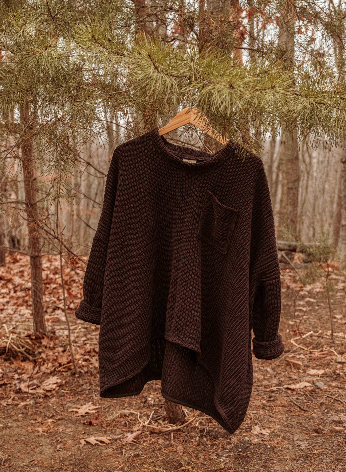 100% Organic Cotton Unisex Pocket Oversized Pullover Sweater